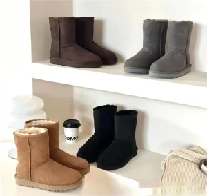 New Classic Basic Pure Sheepskin and Real Cowhide One piece Mid Calf Women’s Boots