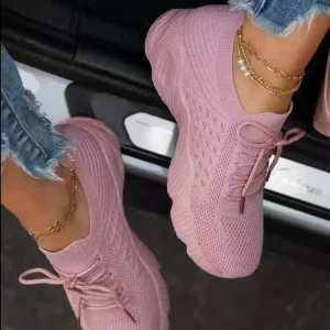 New Comfortable Lace up Female Platform Shoes Casual Women’s Fashion Sneakers