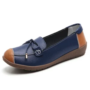 New Cross-Border Women’s Shoes Soft Bottom Middle-Aged Elderly Casual Comfortable TPR Outsole Lace-Up Middle Heel Womens Shoes