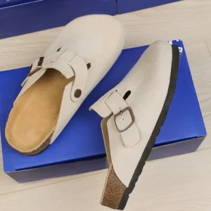 New Design Custom Mule Shoes Luxury Leather Slippers Unisex Women’s High Quality Genuine Leather Es Leather Clog Cork