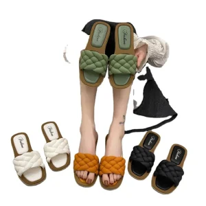 New Design Fashionable Women’s Flat Non slip Wear resistant Shoes for Ladies Outdoors Summer Slippers Sandals