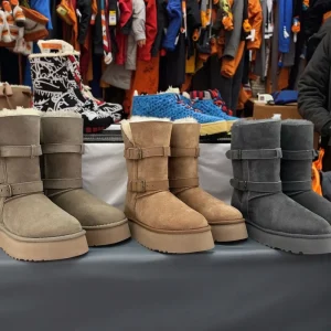 New Design High Quality Women’s Classic Snow Winter Boots Casual Indoor Outdoor Satin and Suede Uggs with Fur Insole