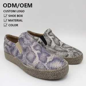 New Design Luxury Fashion Autumn Women Casual Slip-On Thick Loafers Ladies Handmade Outdoor Women’s Leather Shoes
