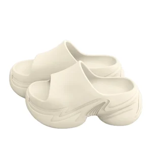 New EVA Women’s Peep Toe Home Summer Thick Bottom Soft Designer Customized Material Striped Outdoor Beach Clogs