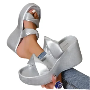 New Fashion High-End Women’s Casual Slippers Outdoor Platform Beach Shoes Winter Spring Summer Autumn High Heel Wedges