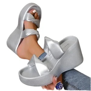 New Fashion High End Women’s Casual Slippers Outdoor Platform Beach Shoes Winter Spring for Summer High Heel Wedges Sandals
