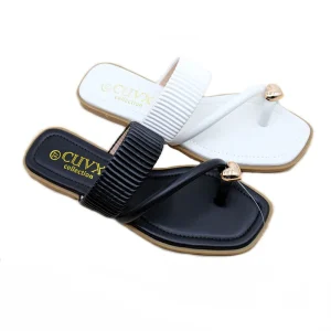 New Fashion Women Girls Summer Outdoor Flat Sandals Beach Shoe Covers Toe Metal Style Outdoor Everyday Casual Women’s Slippers