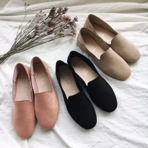 New Fashion Women Ladies Summer Slip-On Flat Round Toe Shallow Shoes Sandals Casual Loafer