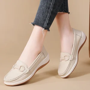 New Fashion Women’s Shoes Casual Single Color Non Slip Flats Fashionable Mom Shoes