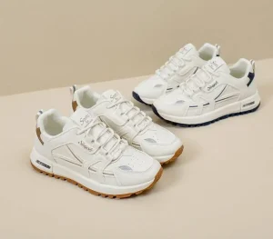 New Height Boosting Women’s Casual Sneakers Non Slip Rubber Outsole EVA Midsole PU Upper Mesh Lining Trendy