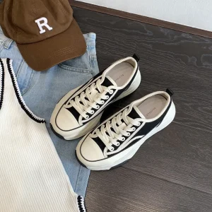 New High Quality Thick Sole Height Increasing Fashion Women Casual Shoes Canvas Shoes Women Sneakers