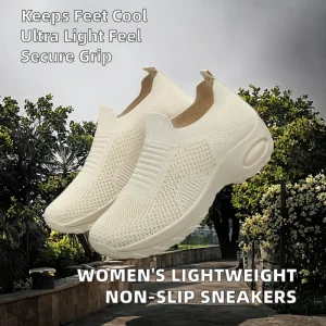New Korean Women’s Walking Shoes Casual Lightweight Breathable Sneakers Slip Resistant Cushion Sole Summer Autumn