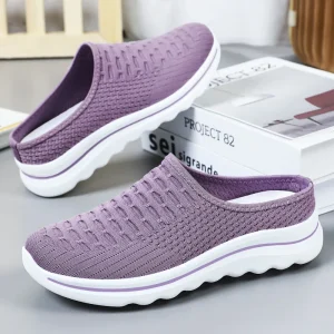 New Korean Women’s Walking Shoes Casual Lightweight Breathable Sneakers Slip Resistant Cushion Sole Summer Autumn