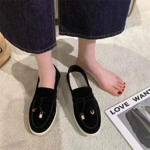 New Model High Quality Loafers with Round Toe Women’s Style Padded Socks