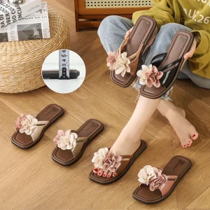 New Popular Original Flower Flat Sandals Slippers Women Slides Outdoor Casual Trend Slipper Shoes