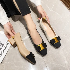 New Spring Autumn French Style Women’s Soft Leather High Heels Elegant Thin Heel Pumps for Commuting Work Girls’ Shoes