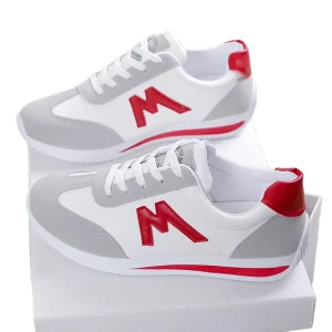 New Spring White Women’s Sports Large Size Breathable Color Matching Sneakers Slip On Fashionable Student