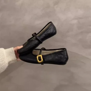 New Style Flat Shoes for Women High Quality Fashion Bowknot Design Comfortable Spring Ladies Flats Slip-On for Office Shoes