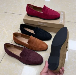 New Style Loafers Flannel Loafers for Lady Shoes