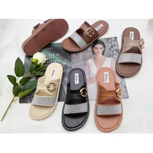New Style Summer High Quality Temperament Chaussures Femmes Slippers for Lady Flat Sandals for Women