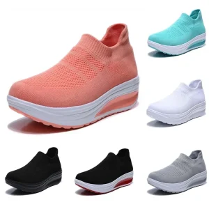 New Style Women’s Thick Soled Sports Shoes Anti Slip Shock Absorbing Running Shoes for Spring Autumn Winter Box Packed