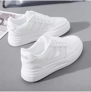 New Styles Women’s Casual Sports Shoes White Running Sneakers Soft & Breathable for Spring Season Comfortable for Ladies
