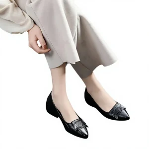 New Summer Korean Style High soled Low heeled Slip on Plaid Red Pu Upper Rubber Outsole Women’s Shoes