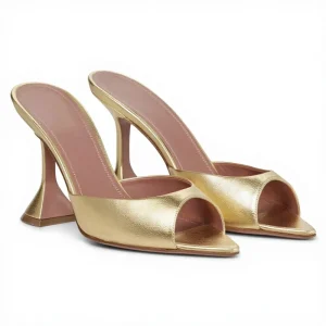 New Summer Pointed Fish Mouth Fashion Women’s Sandals Wine Glass Heel Slides
