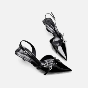 New Summer Women’s Large High Heel Sandals Fashionable Daily Versatile Slippers Retro Fine Heel Sandals
