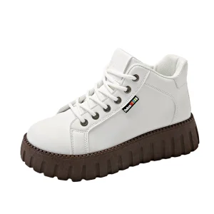 New Thick Soled Fashionable Women’s Walking Shoes Size 35-40 Comfortable Casual Board Shoes