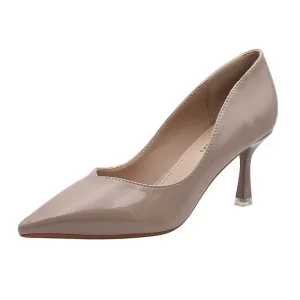 New Trend Fashion Thin Heels Elegant Toe Women’s Business Work Dress Leather Pumps Shoes