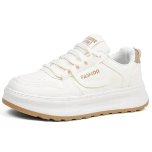 New Trendy Breathable Lightweight Platform Outdoor Women’s Thick Sole Fashion Sneakers Synthetic Leather Upper Rubber