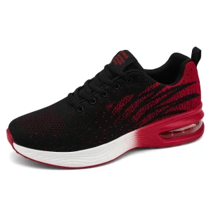 New Unisex Casual Lightweight Outdoor Sports Shoes Men’s Flying Woven Air Cushion Women’s Lace Up for All Seasons