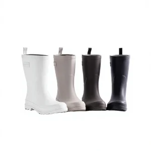 New Waterproof Women’s Adult Mid-calf Rain Boots Korean Style Fashion Natural Rubber All Seasons