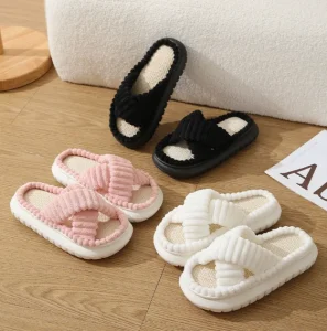 New Women Slippers Home Indoor Non Slip Four Seasons House Slippers for Ladies