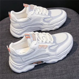 New Women’s Dad Shoes Breathable Mesh Fabric Lightweight Comfortable Soft Sole Casual Fashion Running Sports Shoes