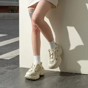 New Women’s EVA Breathable Perforated Chunky Platform Non Slip Lightweight Mecha Style Summer Outdoor Beach Dad Clogs