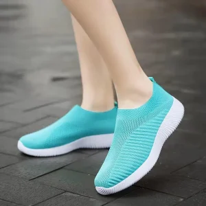 New Women’s Lightweight Breathable Casual Fashion Sneakers Mesh Flying Weaving Shoes US Sizes 36-41