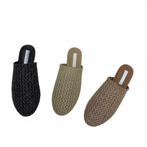 New Women’s Mule Shoes Summer Autumn Soft Slip Resistant Gold Hollow Mesh and Rubber Sole Breathable OEM ODM Custom