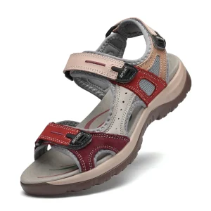 New Women’s Sandals Casual Shoes Daily Comfortable Leather Beach Shoes Thick Soled Breathable Open Toe Roman Shoes Outdoor