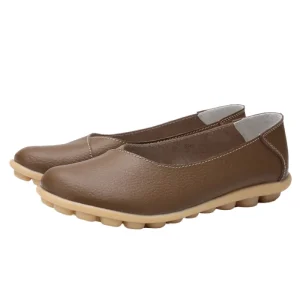 New Womens Shoes Autumn Winter Slip-On Solid Loafers for Women Plus Size Mom Shoes Flat Sole Maternity Shoes Soft Sole