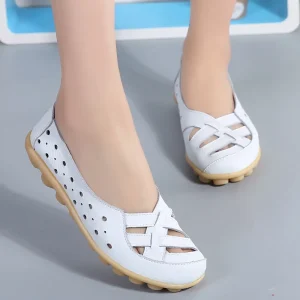 New Womens Shoes Large Size Loafers for Women Versatile Casual Slip On Summer Shoes Mom’s Fashion Trend Casual Shoes