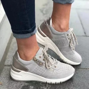 New Women’s Slip-On Sneakers Ladies Chunky Sport Shoes Wear-resistant Thick Sole Breathable Walking Style Shoes for Women
