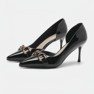 New Women’s Stiletto Heels Pointy Sexy Women’s Shoes with Slender Heels 7 cm High Rubber Insole for Summer and Autumn