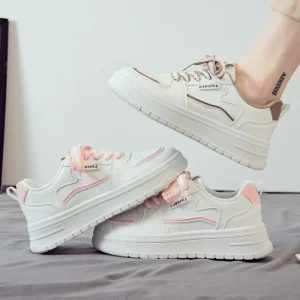 New Women’s White Sneakers Fashion Casual Shoes Trendy Comfortable Sneakers