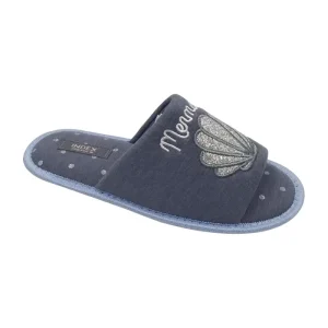 Non Slip Indoor Slippers for Women with Exquisite Embroidery Slip on Open Toe House Slippers
