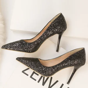 Nude Shallow Mouth Women Office Work Heels Shoes Elegant Ladies High Heel Wedding Shoes Woman Chaussures Femme
