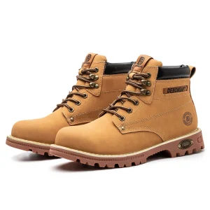 OEM China Fur Work Boots Anti Smashing for Martin Steel Toe Winter Safety Shoes for Men Men’s Women’s Rubber