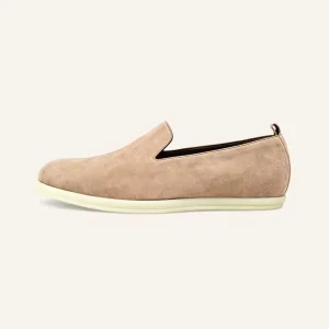 OEM Custom Cashmere Upper Genuine Leather Slip On Lightweight Anti Slip Men’s Women’s Loafers Retro Casual Flat