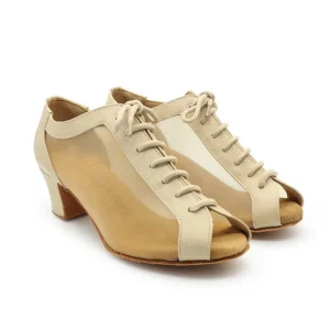 OEM Custom Logo Teaching Latin Dance Shoes for Ladies BD Dance Shoes Mesh Breathable Professional Women’s Ballroom Dancing Shoes